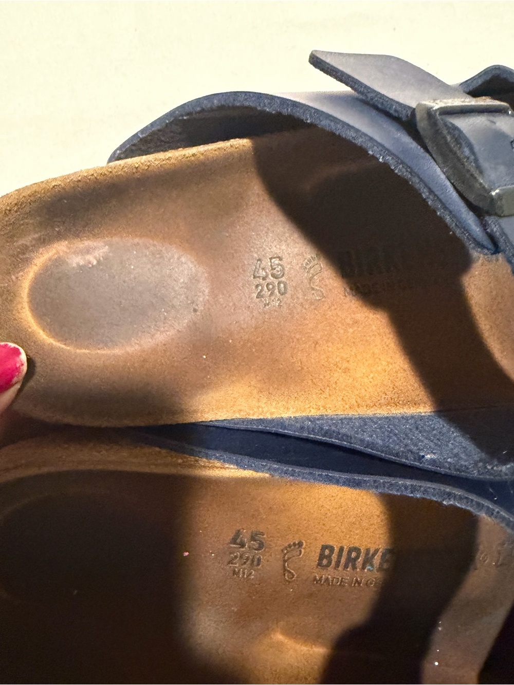 Birkenstock Arizona Navy Blue Double Strap Sandals - Picture 4 of 7